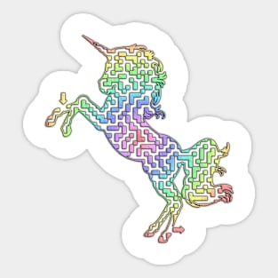 Unicorn Rainbow Maze & Labyrinth Sticker